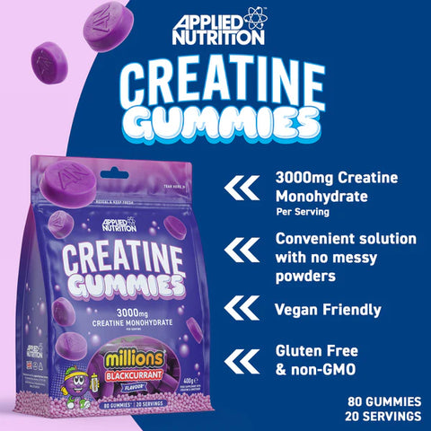 Applied Nutrition Creatine Gummies 3000mg 80 gummies | 400g