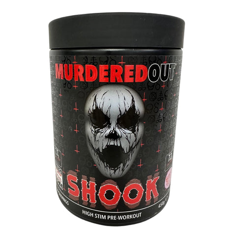 Murdered Out Shook High Stim Pre Workout 450g Killer Lollipop Flavour