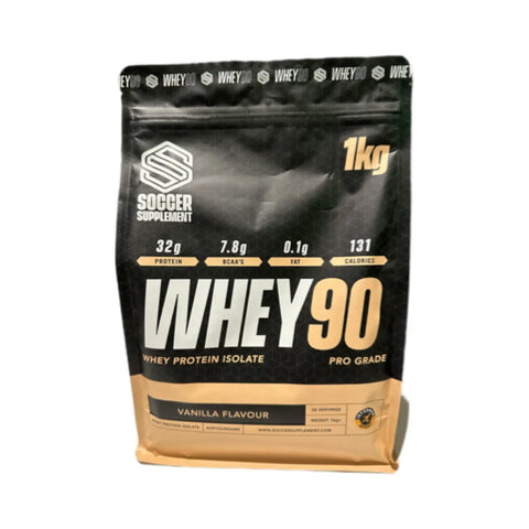 Soccer Supplement Whey90 Whey Protein Isolate Vanilla Flavour 1kg